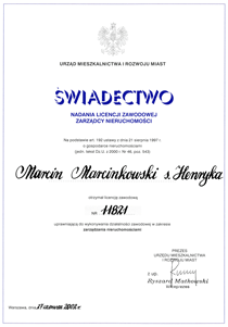 Licencja zawodowa zarządcy nieruchomości